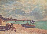 Claude Monet Beach at Sainte-Adresse Sweden oil painting artist